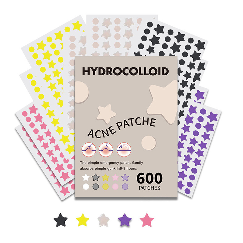 600-piece Large-size Star Stickers With Water-based Adhesive
