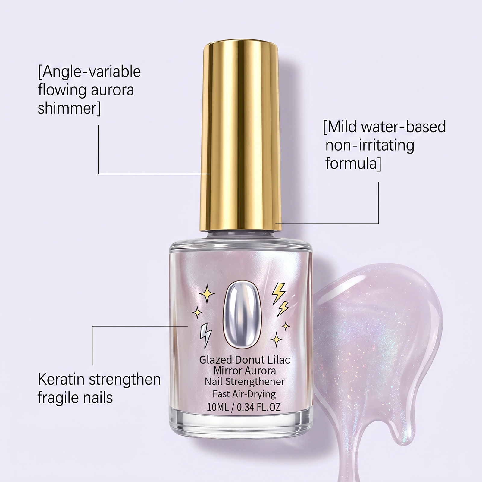 Multi-color Refractive Gradient Nail Gel Polish - High Gloss Long-lasting Non-fading DIY…