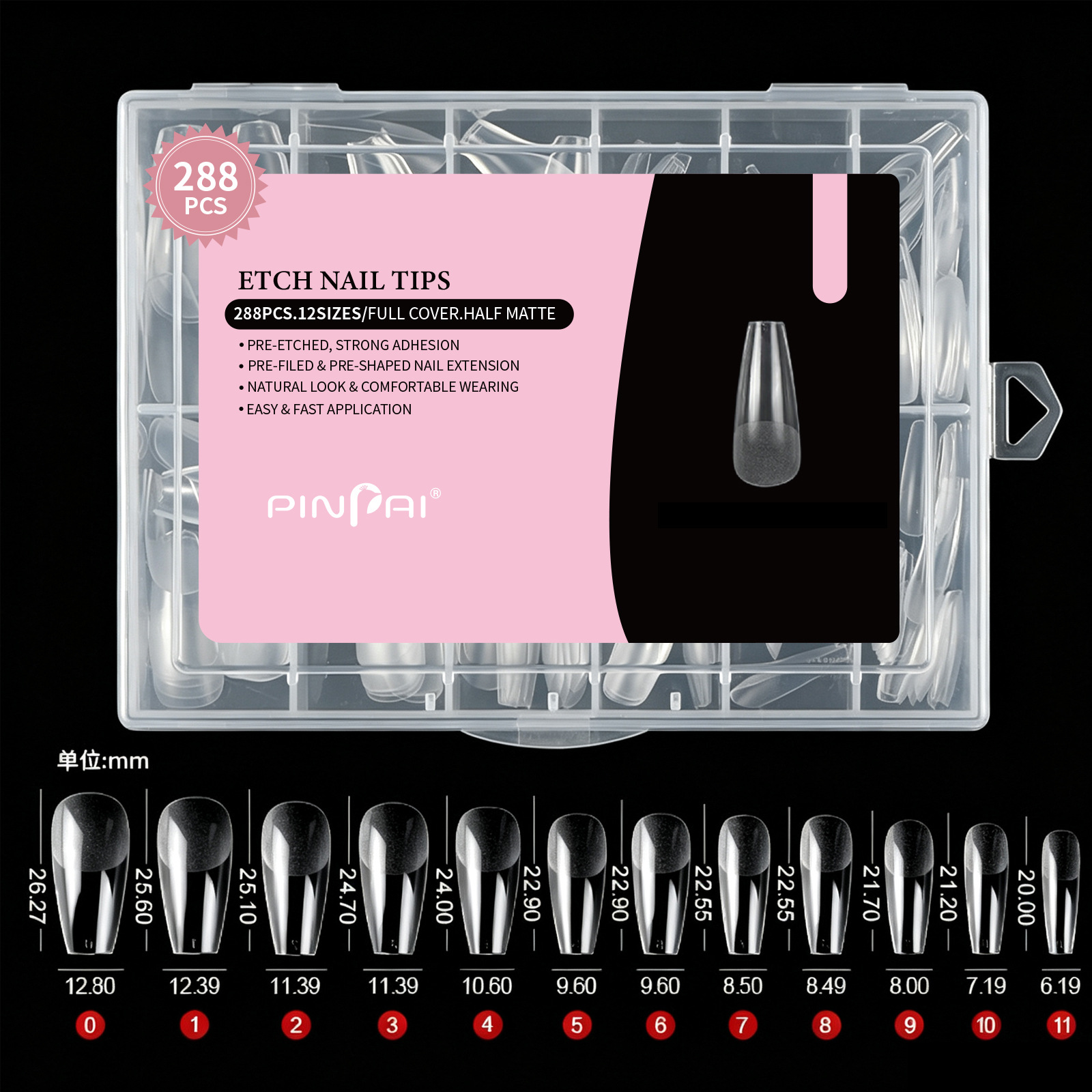 Nail Tips No Carving Or Filing Required Ultra-Thin Seamless Full-Adhesive Application 288…
