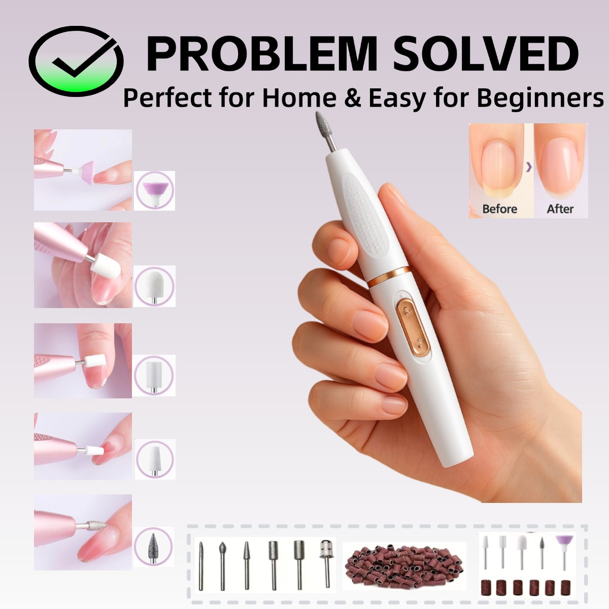 Small Electric Nail File Drill Cordless Nail Polisher