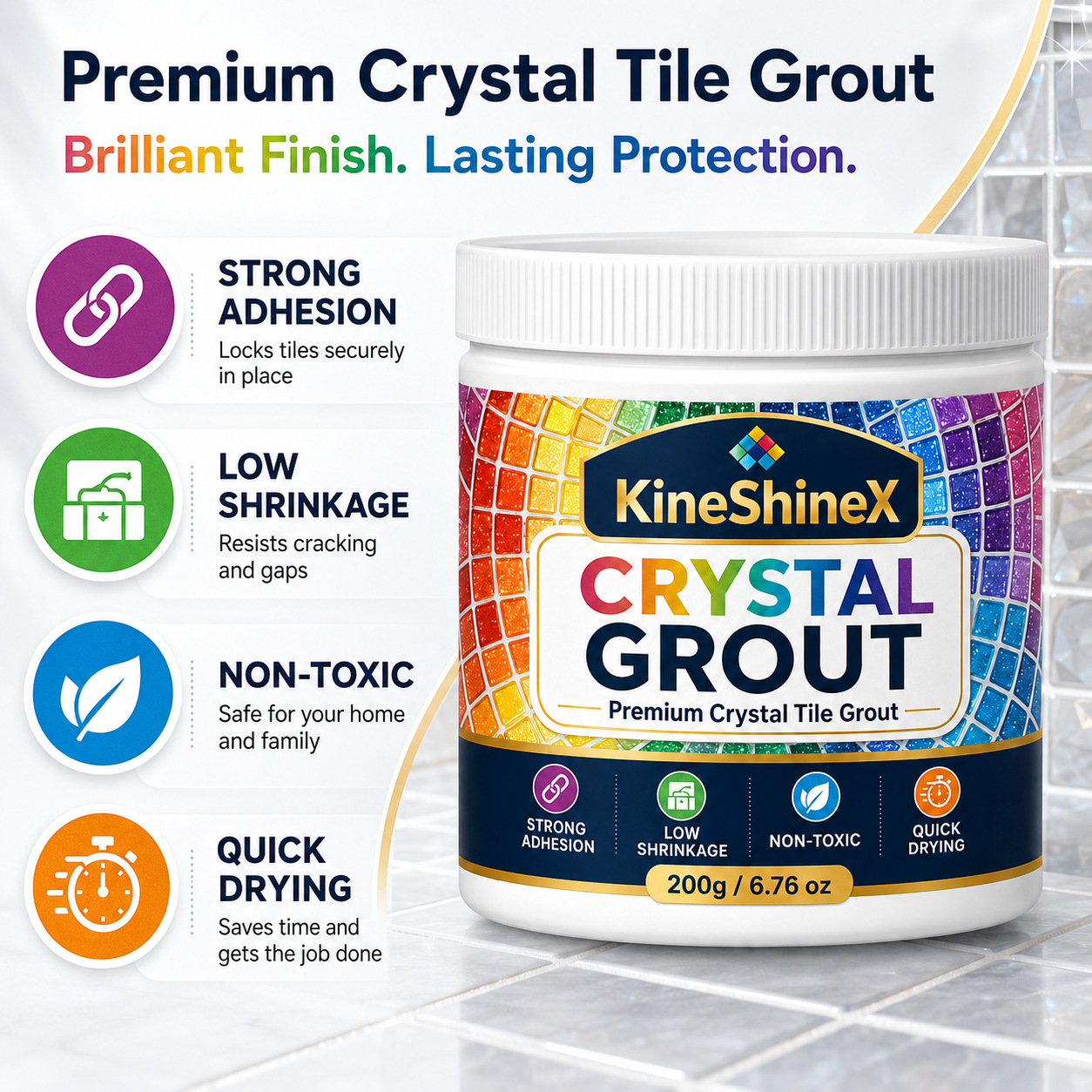 High-strength Mold-resistant Crack-resistant And Durable Tile Grout