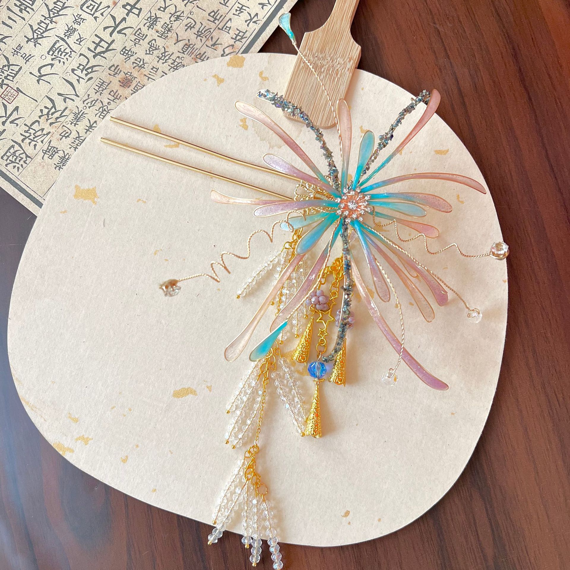 Glowing Firefly Firework Hairpin Hair Ornament Ancient-Style Hanfu Accessory
