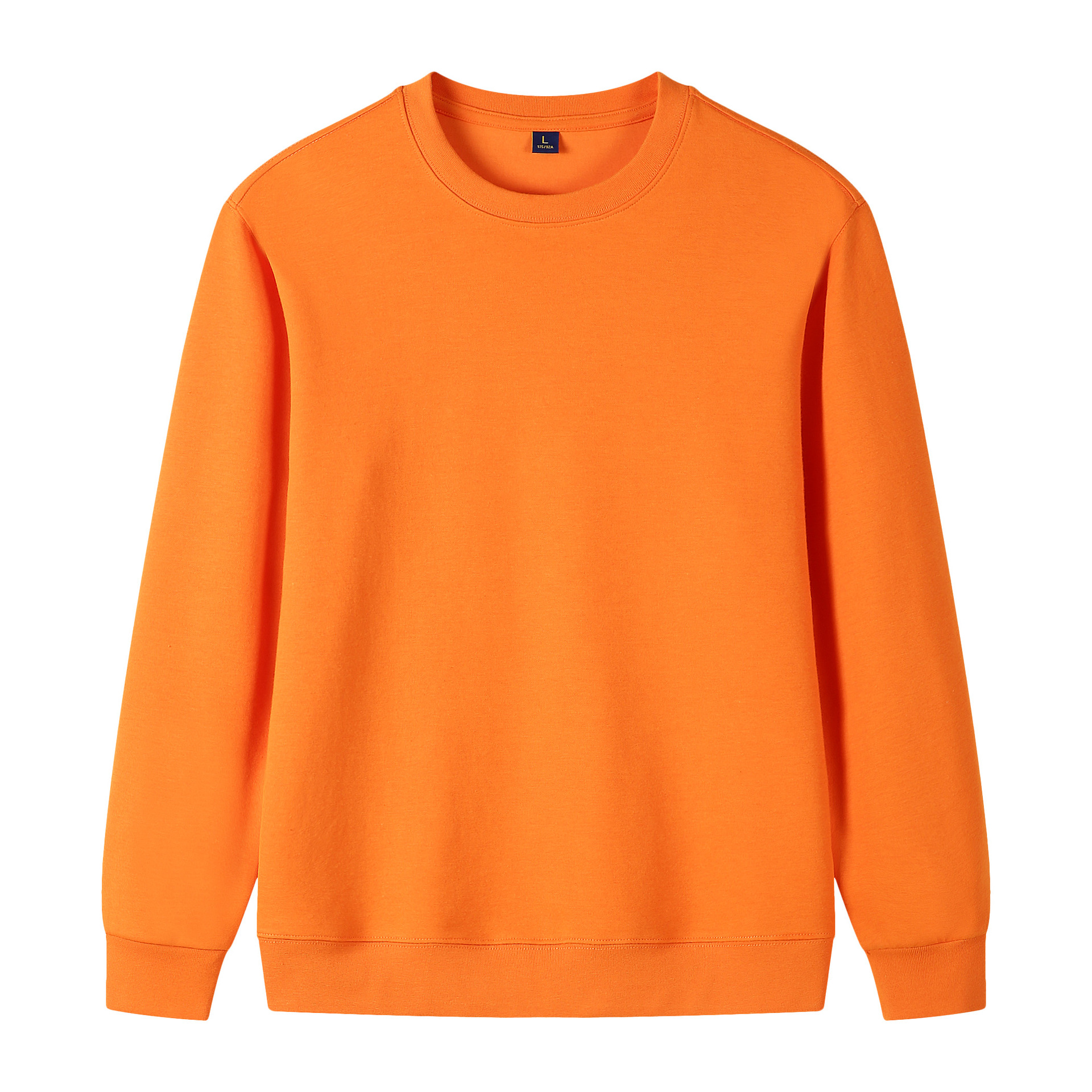 320g Straight Shoulder Pure Cotton Autumn Long Sleeve Round Neck Solid Color Sweatshirt…