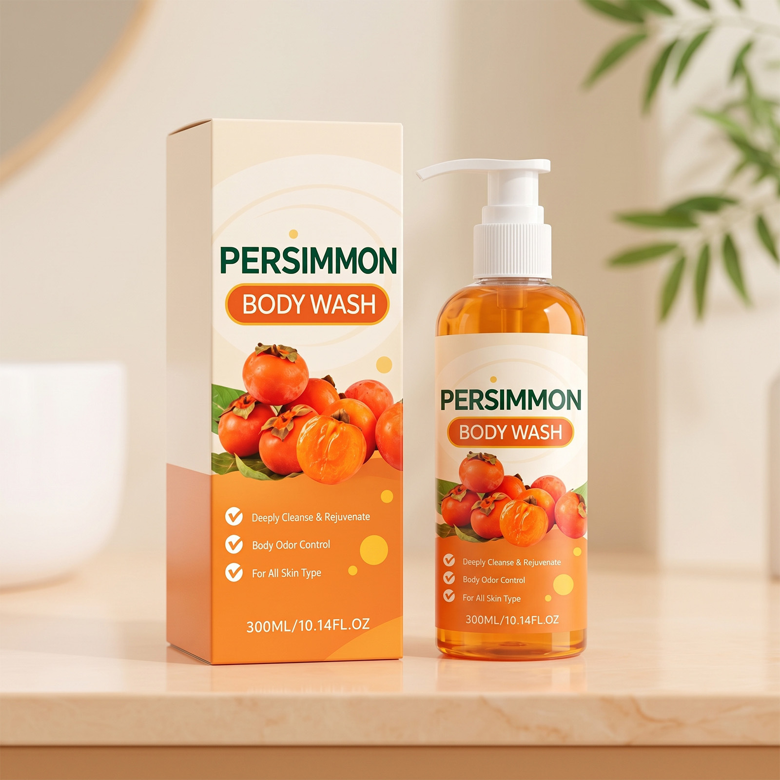 Persimmon Body Wash Fresh And Gentle Cleanses The Entire Body