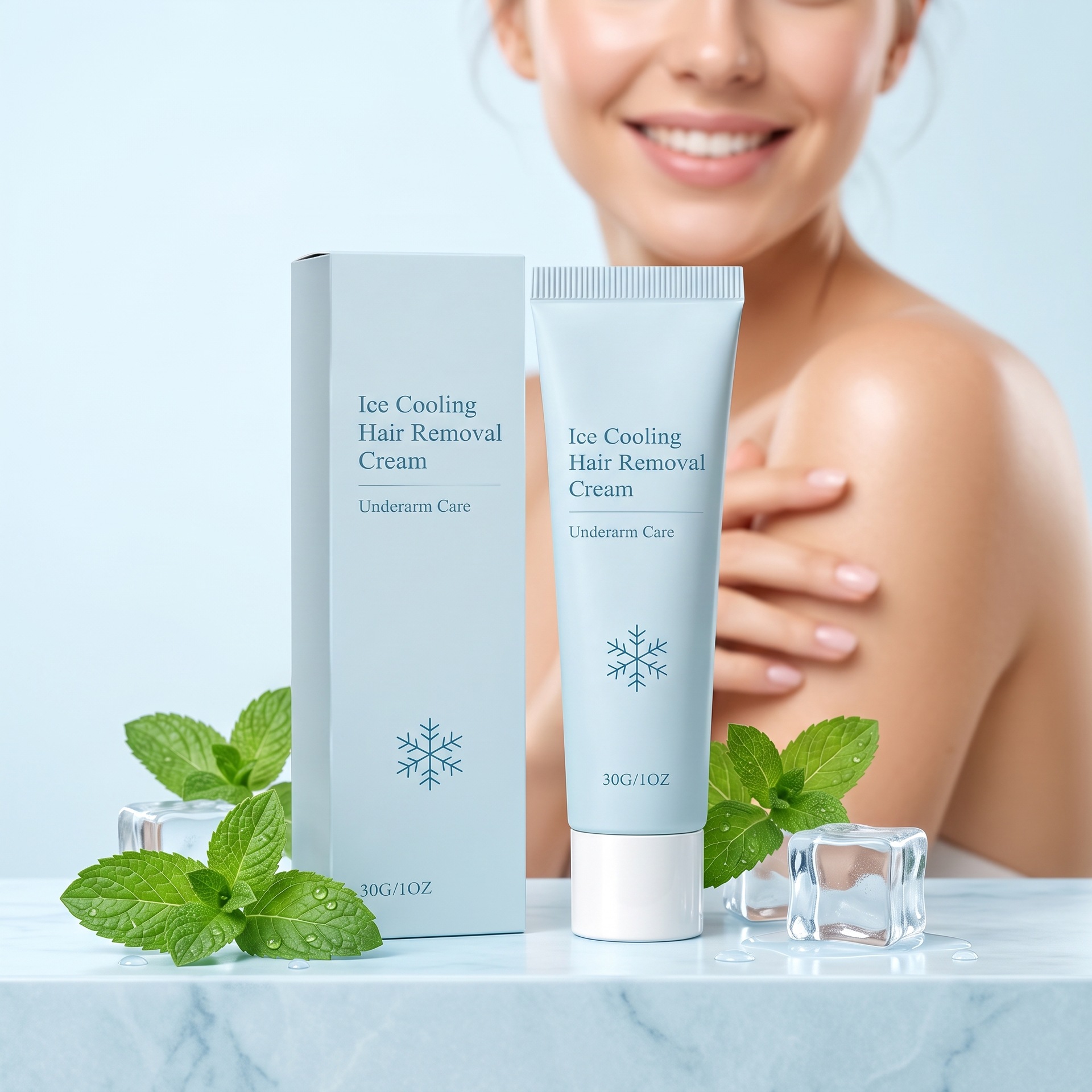 Icy Mint Cooling Body Gentle Hair Removal Cream