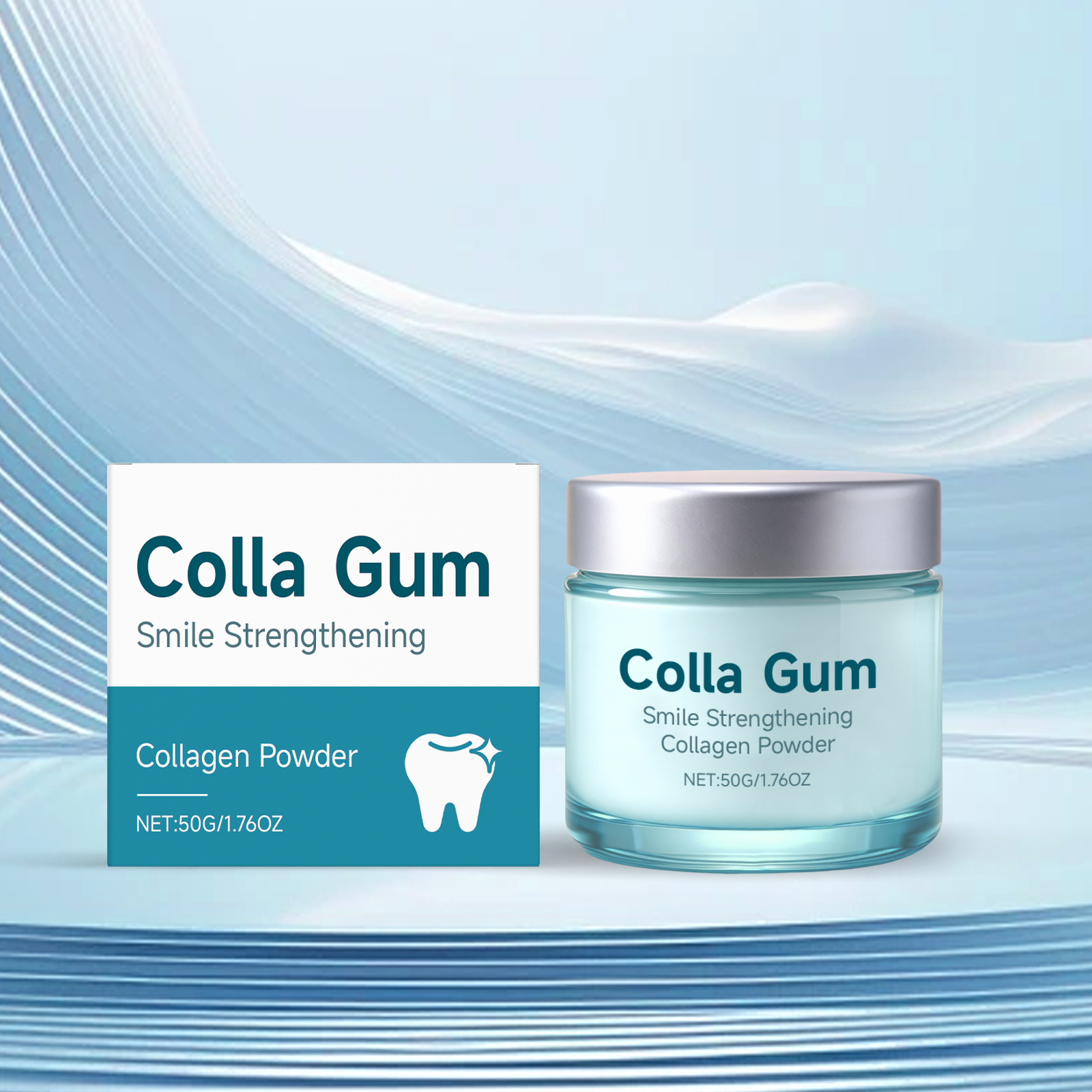 Collagen Tooth Whitening Powder 50g-box