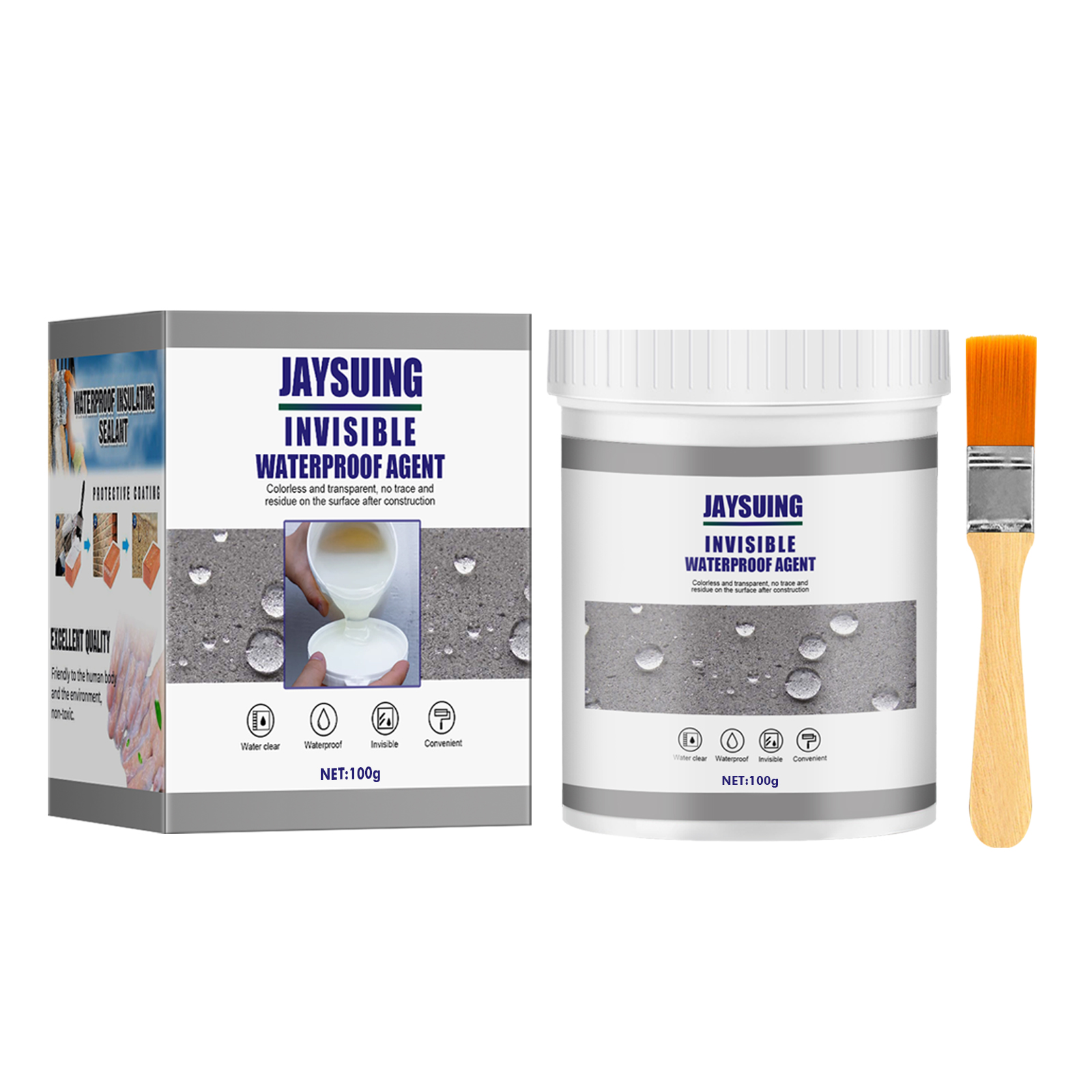 Transparent Waterproof Adhesive 300g Plus Brush 1bottle