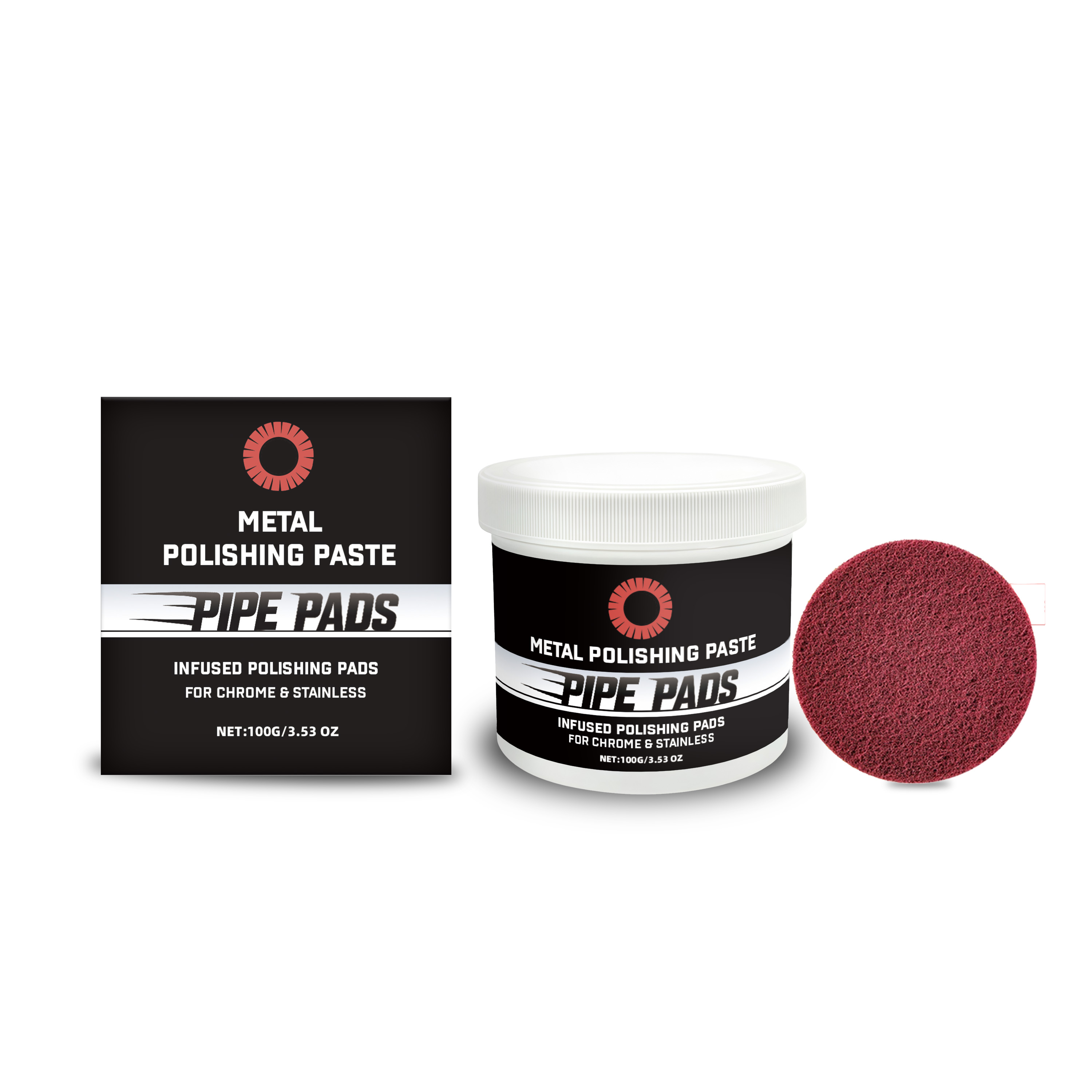 Metal Polishing Care Kit 1 00g Bottle-1 Sponge Pad 1Box