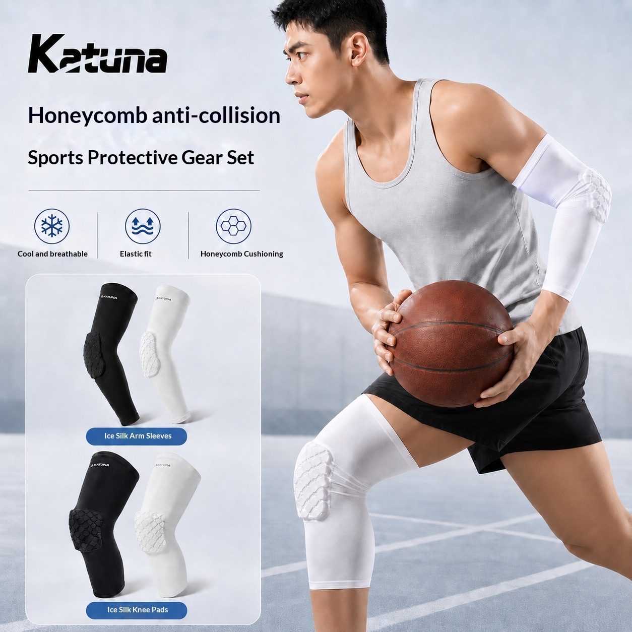 Sports Knee Pads, Lightweight Elbow Pads, Honeycomb Anti-Collision And Shock-Absorbing…