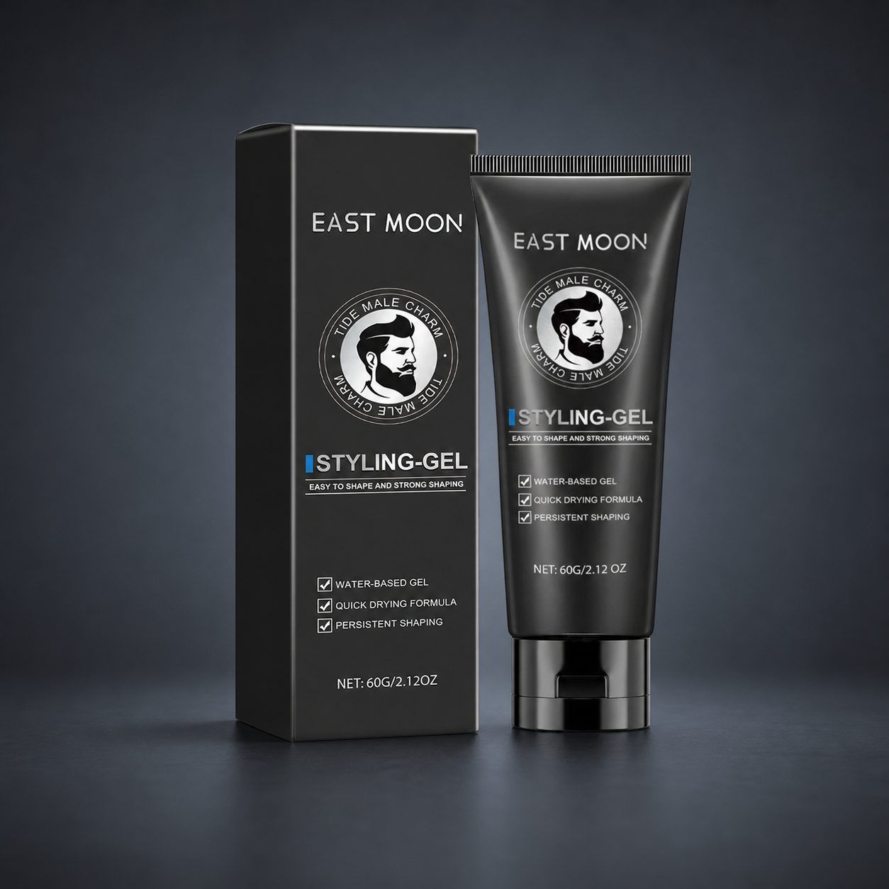 EAST MOON Men's Hair Styling Gel, 60 g