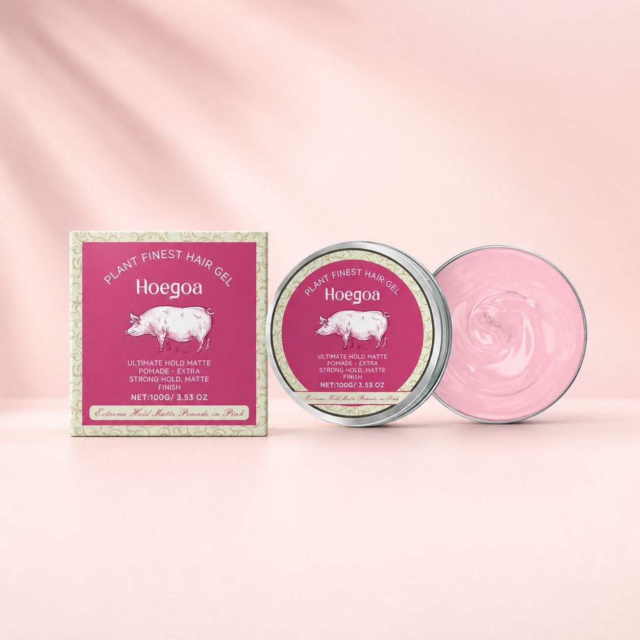 HOEGOA Pink Hair Styling Gel, 100 g
