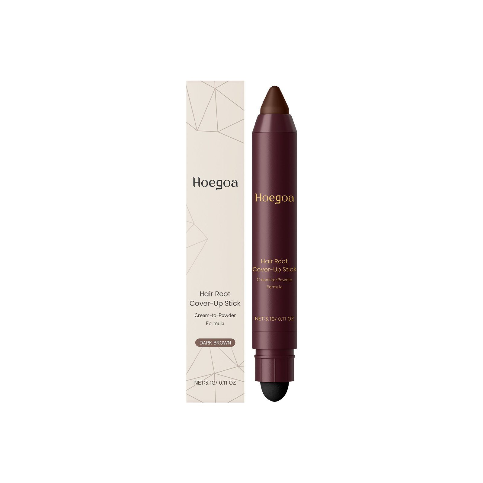 HOEGOA Temporary Dark Brown Hair Color Stick, 3.1 g