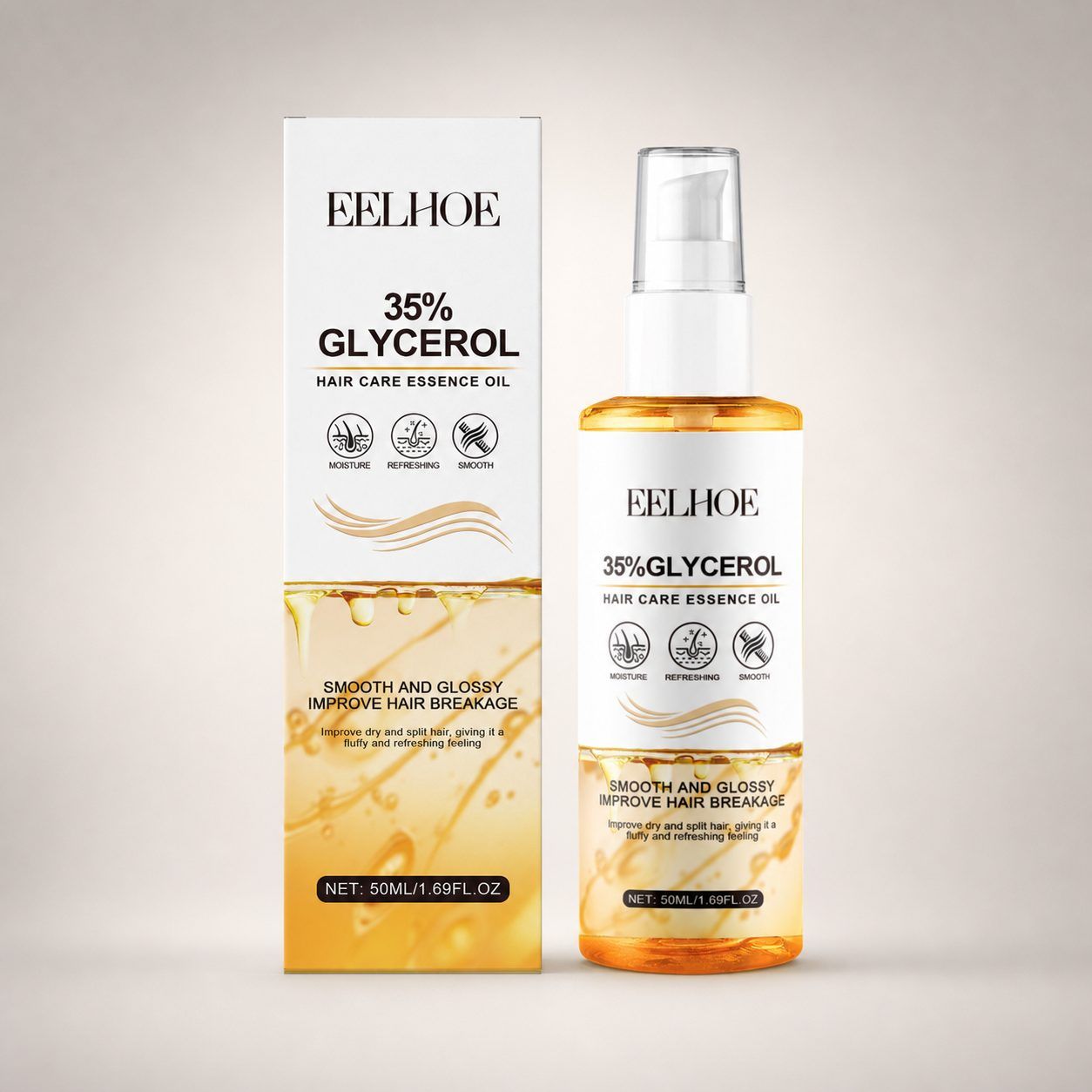 EELHOE Glycerin Hair Finishing Oil, 50 ml