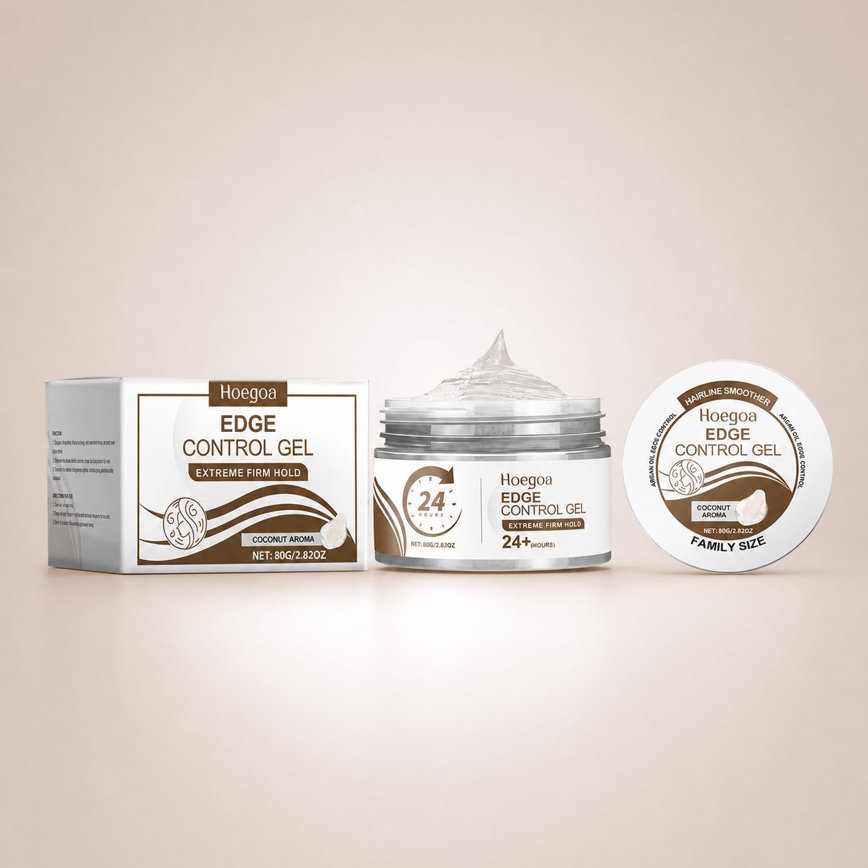 HOEGOA Coconut Aroma Edge Control Gel, 80 g