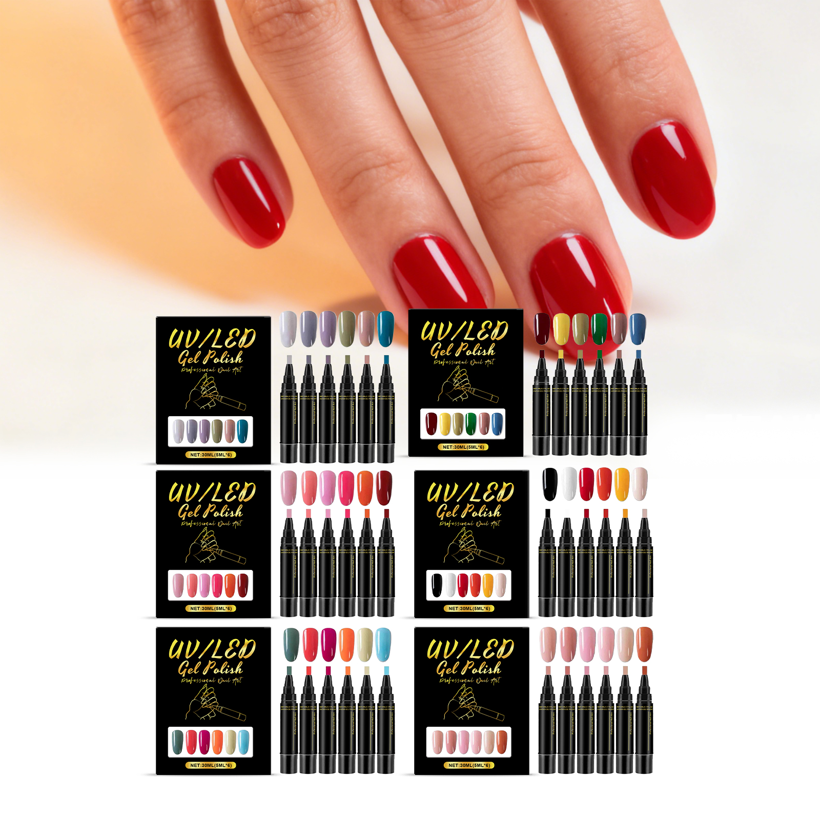 Nail Polish Pen 6pc 1box