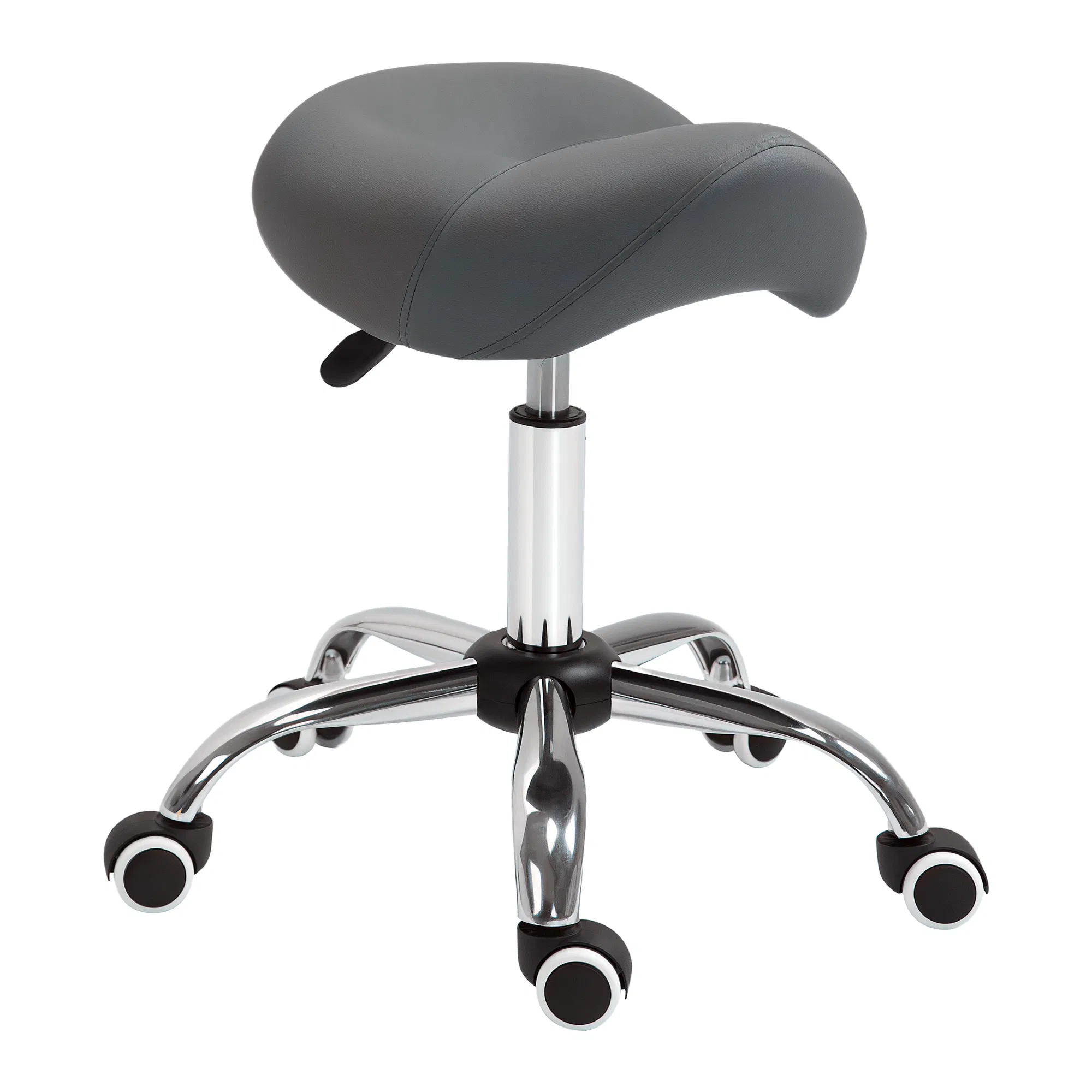 Saddle Stool Adjustable Hydraulic Rolling Beauty Salon Stool Ergonomic PU Leather Stool…