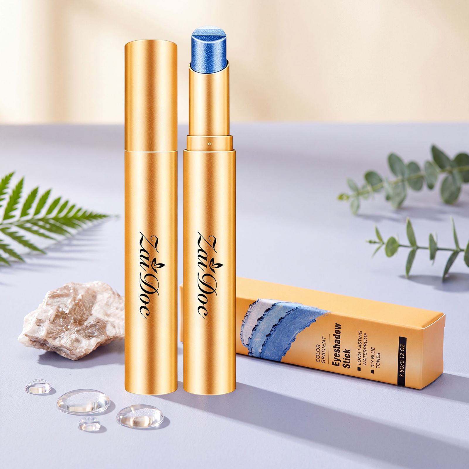 Makeup Eyeshadow Stick Ice Crystal Grape Blue 3.5g 1box