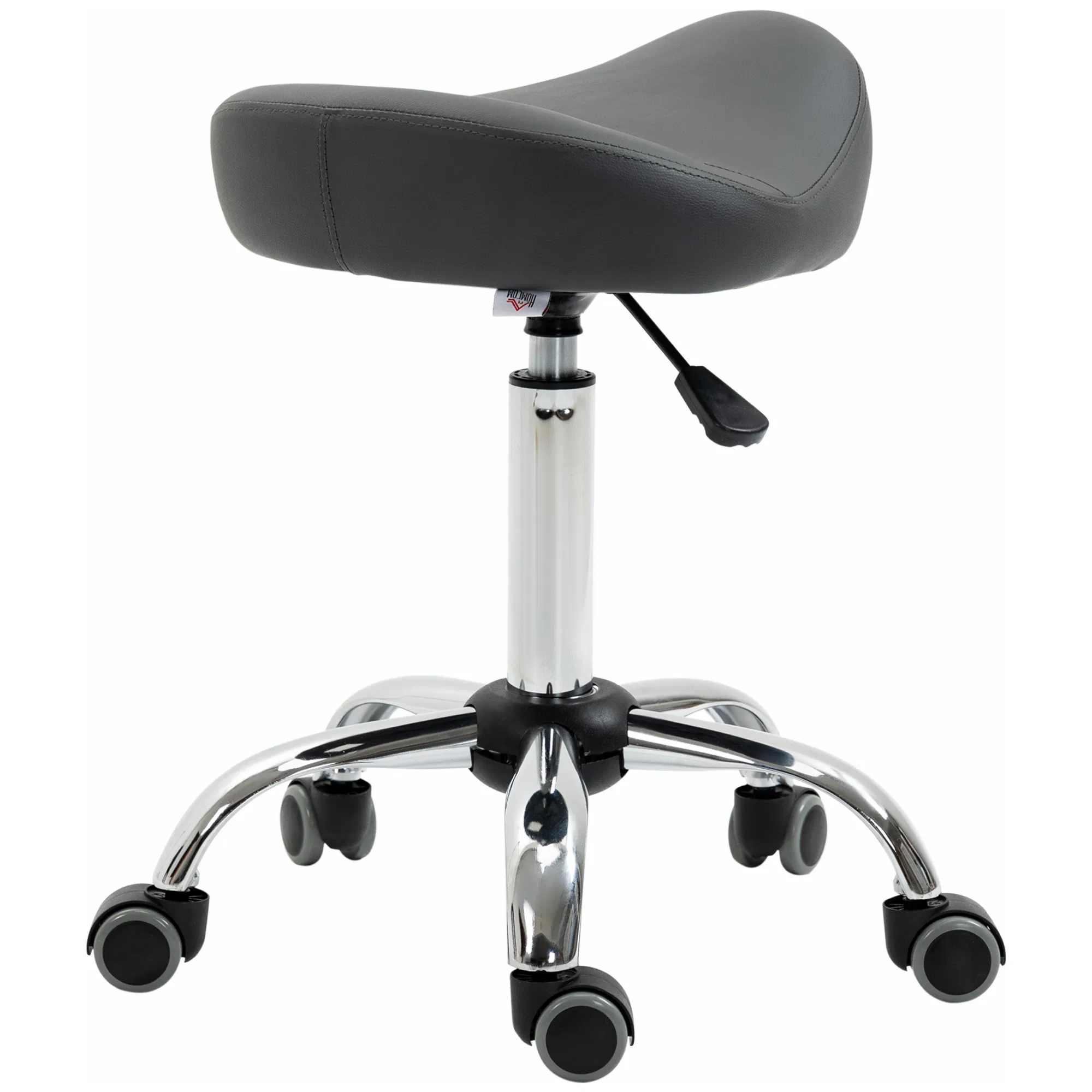 Saddle Stool, Height Adjustable Rolling Salon Chair with PU Leather for Massage, Spa…