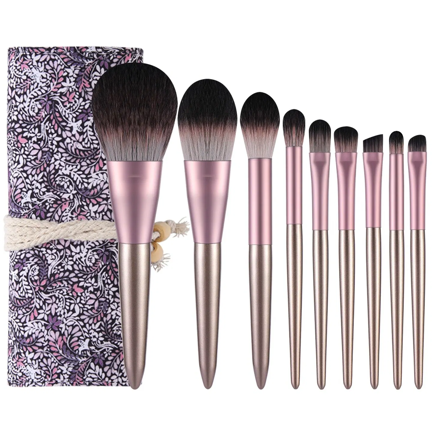 9-piece Small Pudding Makeup Brush Set, All-in-one Face and Eye Function Brush, Soft…