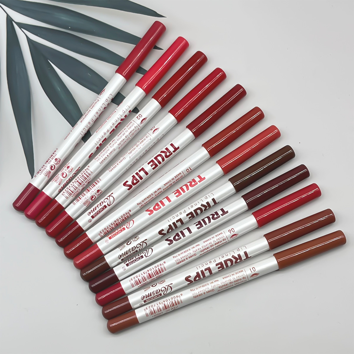 Wooden Twelve-Color Lip Liner Set