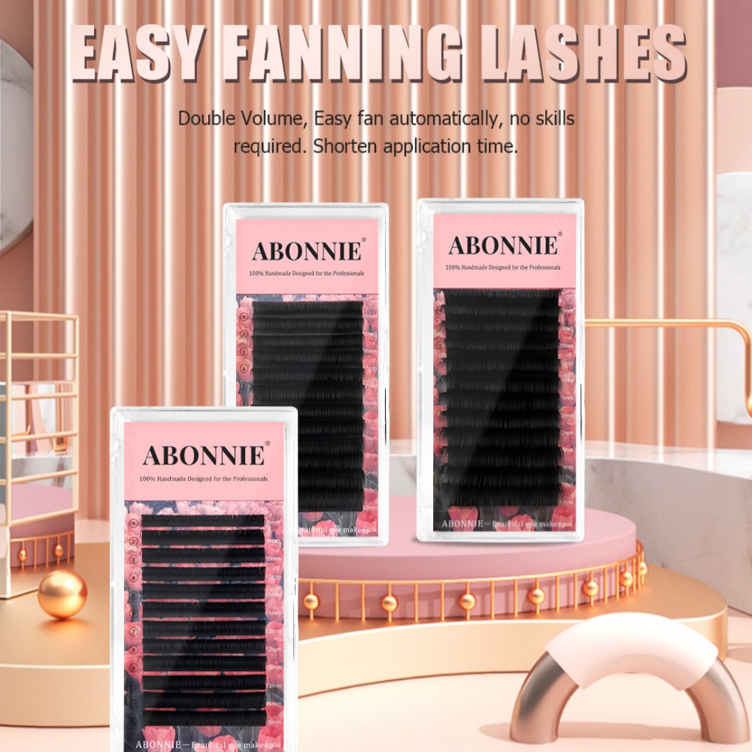 18-25mm Easy Fan Lashes Cashmere Matte Fast Bloom Eyelash