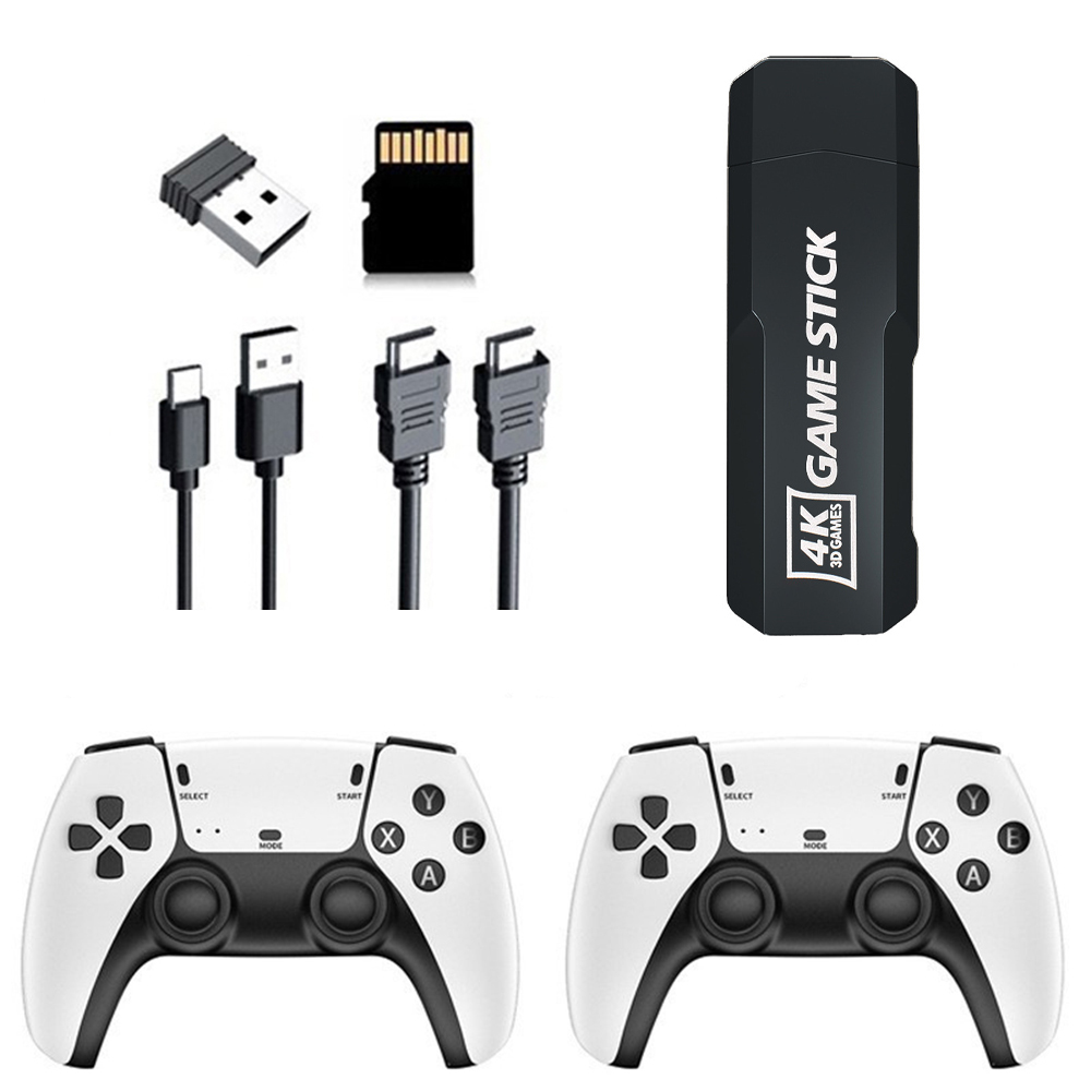 60000-4K Retro Gaming Console W& 2 Wireless Controller TV Video Game Stick