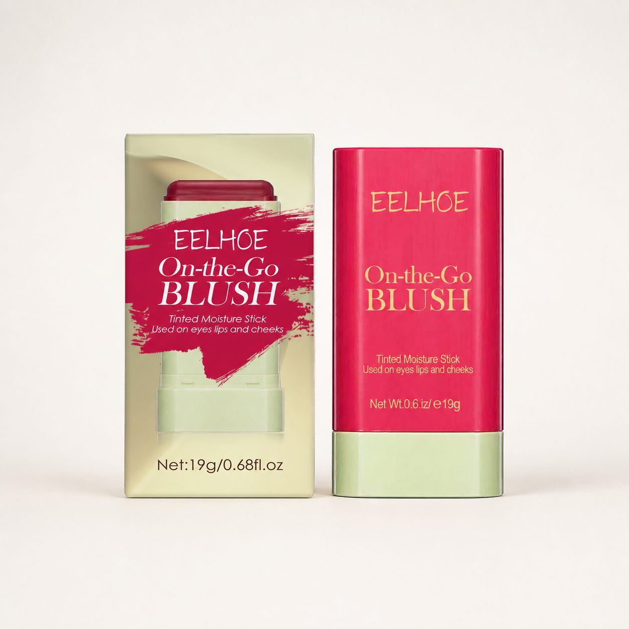 EELHOE Blush Stick, Red, 19 g