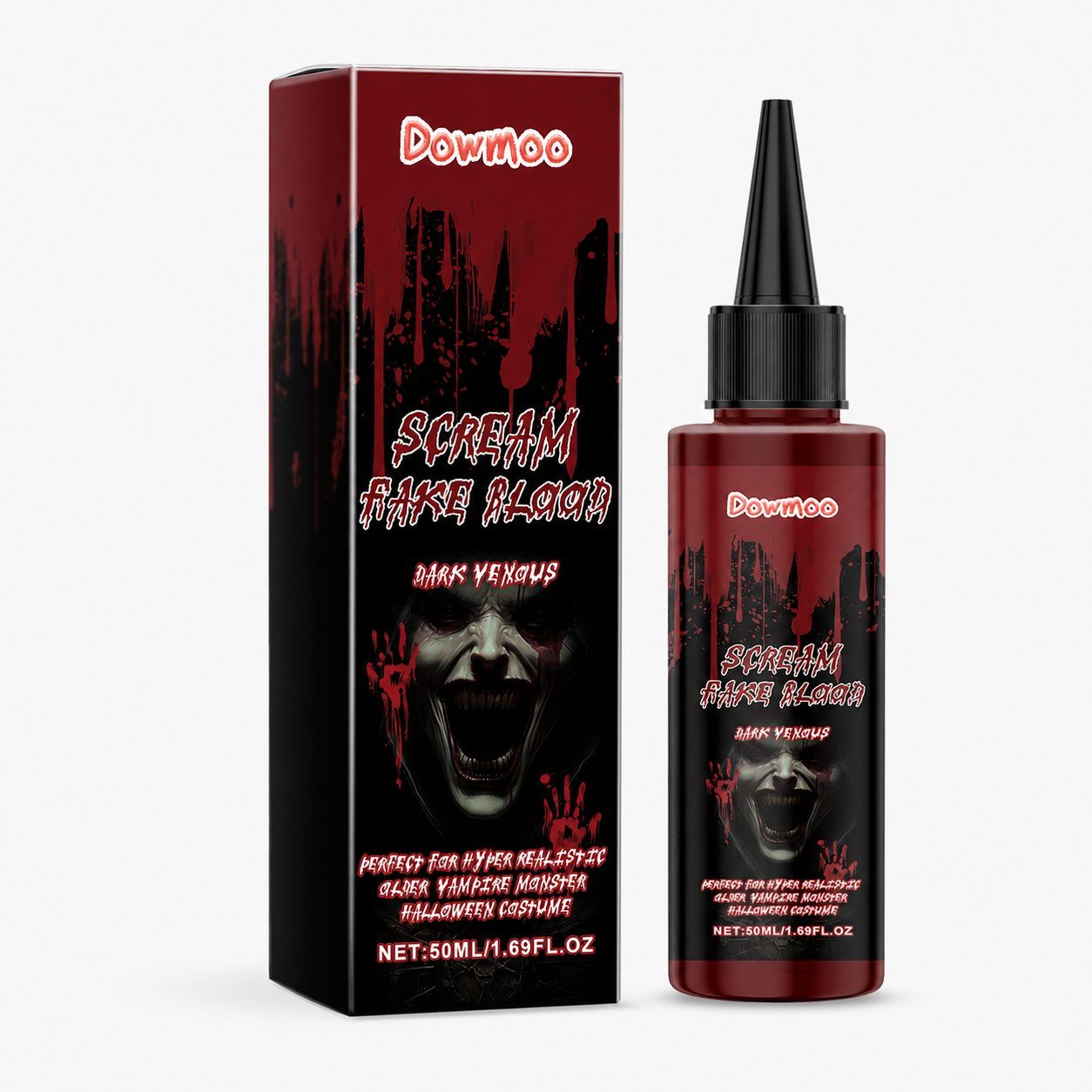 DOWMOO Halloween Fake Blood Drops, 50 ml