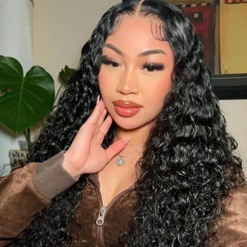 26inch Pre-Bleached Water Wave Wear Go Wig 7x5 HD Lace Closure Density Glueless Wig