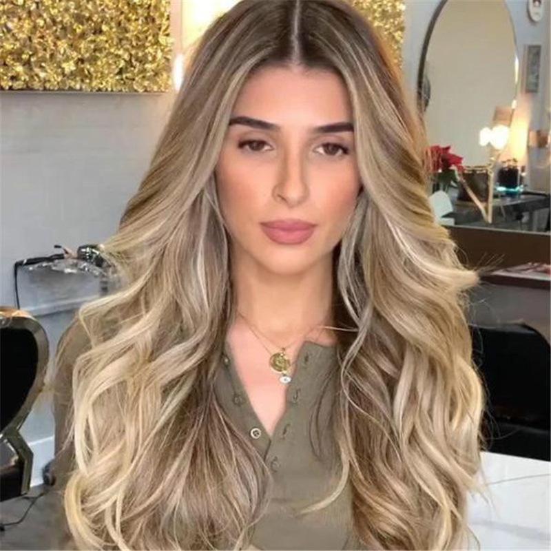 Multicolor Mid-length Curly Synthetic Wig
