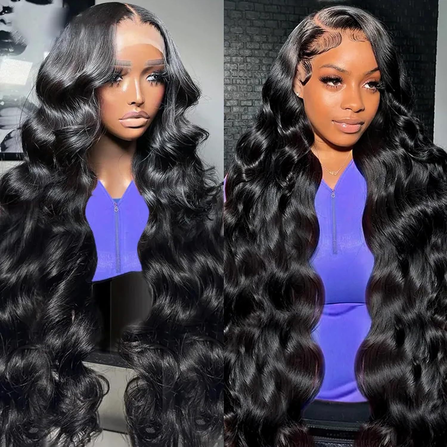 Womens Large-Loop Synthetic Lace Front Wig
