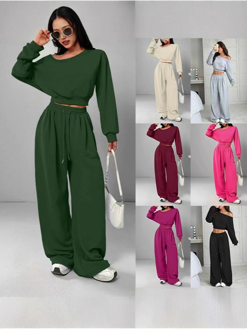 Fashion New Products European And American Casual Suits Solid Color Sweatshirt…