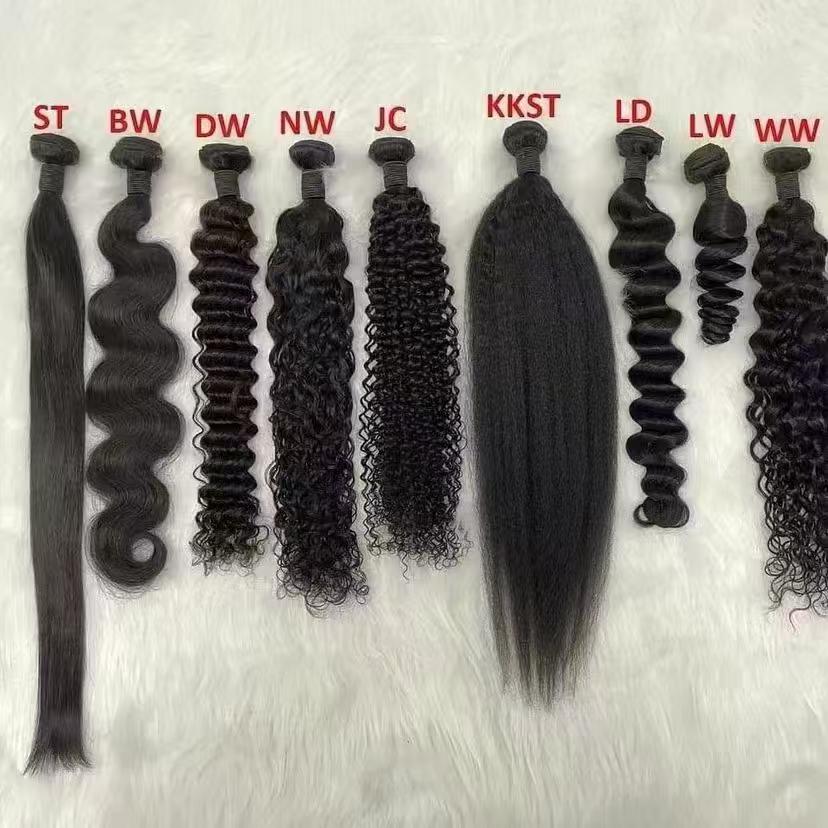 Real Hair Wig Full Head Set BOB Short Hair Long Straight Hair Wavy Curly Hair Factory Can…