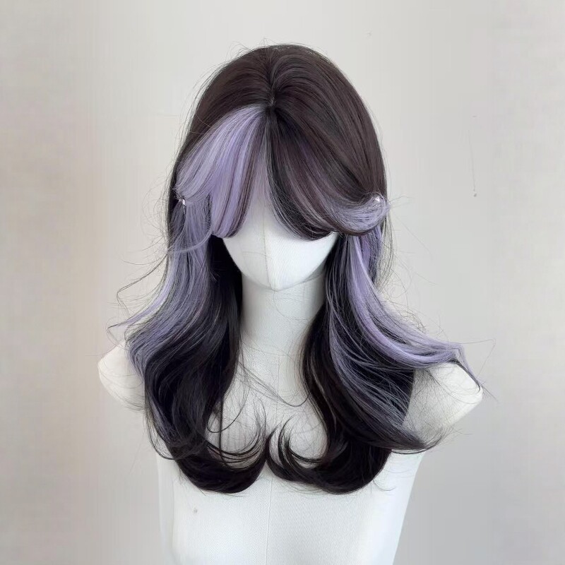 Womens Long Wig Summer Thin Style With Ombre Highlights