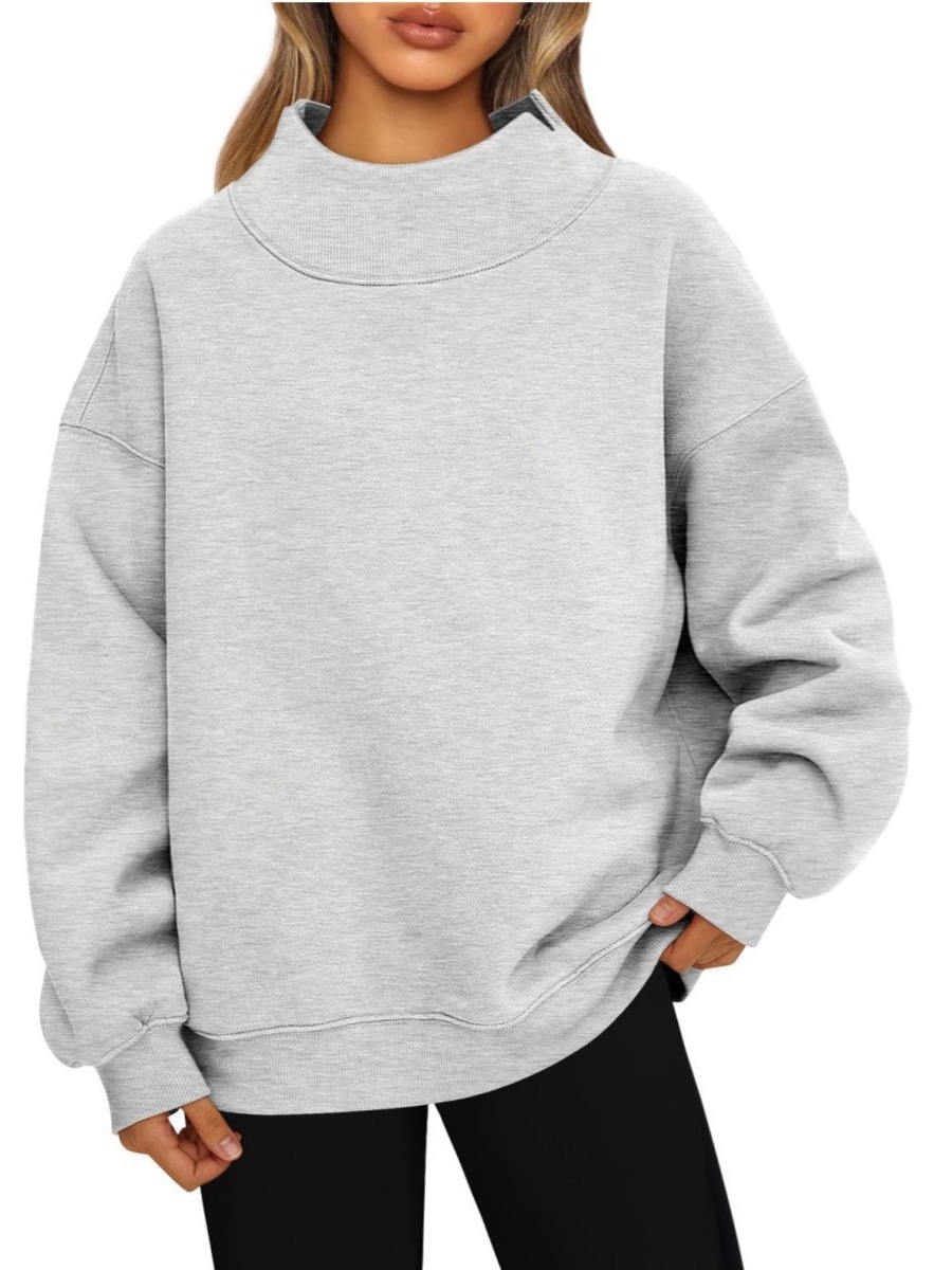 European And American Style Sweatshirt Long-Sleeved High-Neck Pullover Sweatshirt Casual…