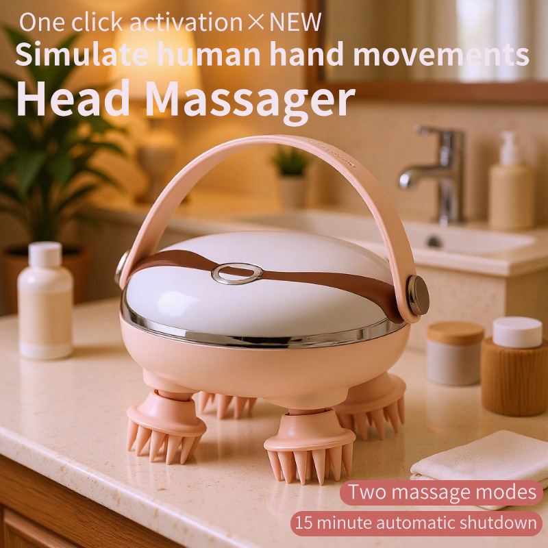 Multifunctional Head Massager Red Light Scalp Meridian Acupressure Stress Relief Device…