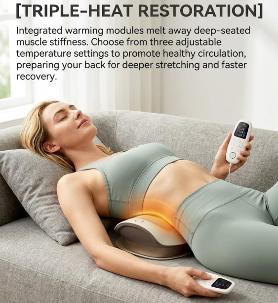 3 Heat Levels Vibration Massager Easy Relieves Lumbar Fatigue Multi-scene Safe