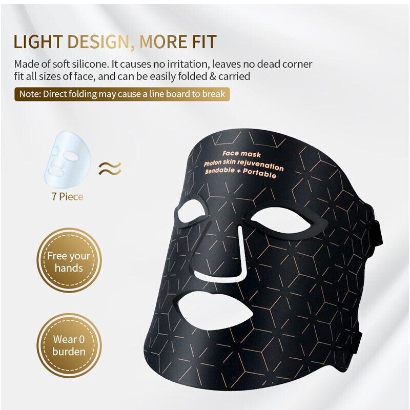 Face Neck LED Mask 240 Lights Infrared Skin Care Skin Tightening Repair Pores