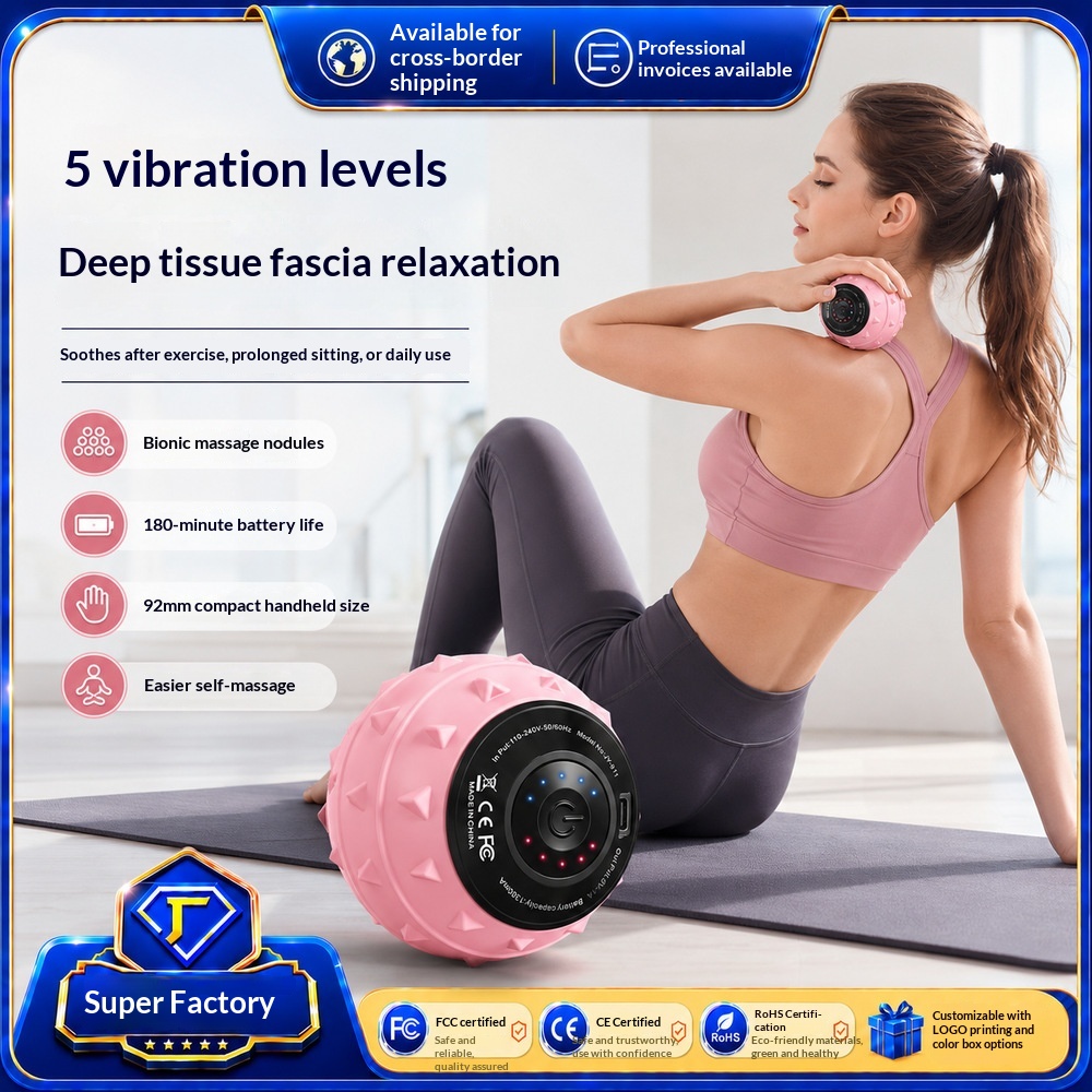 Vibrating Yoga Massage Ball For Home Use, Muscle Relaxation Fitness Ball, Whole Body…