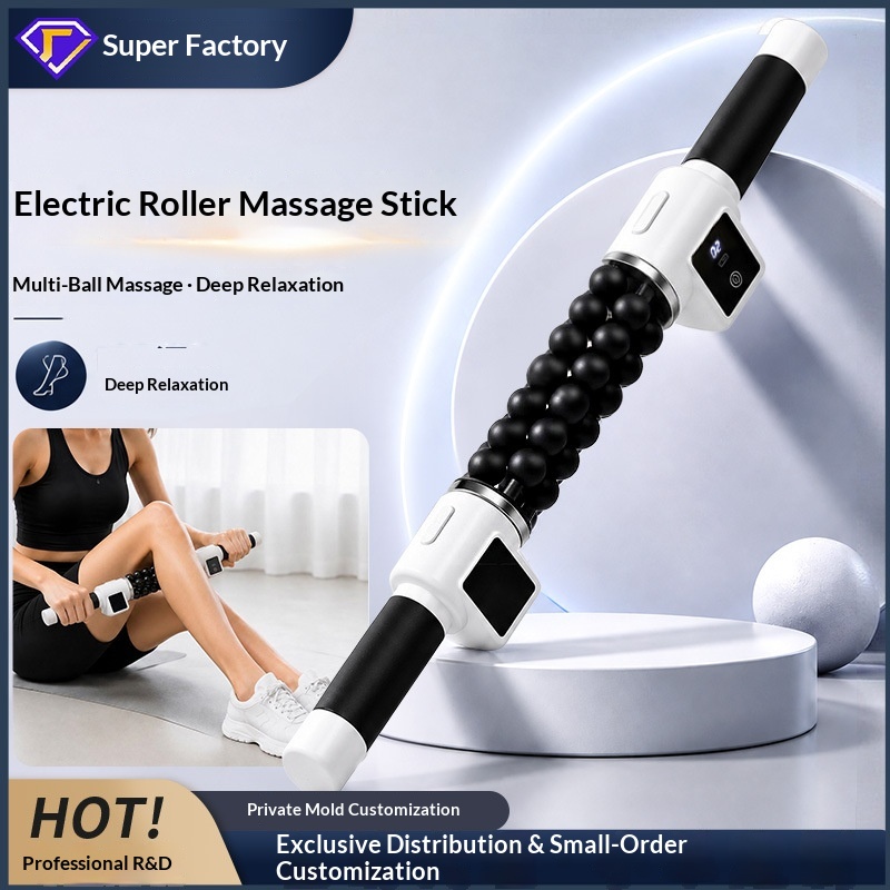 Massage Stick With Vibrating Rollers For Multi-area Muscle Relaxation, Handheld Roller…