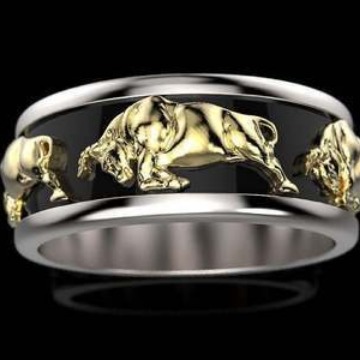Best-selling God Ox Ring Two-tone