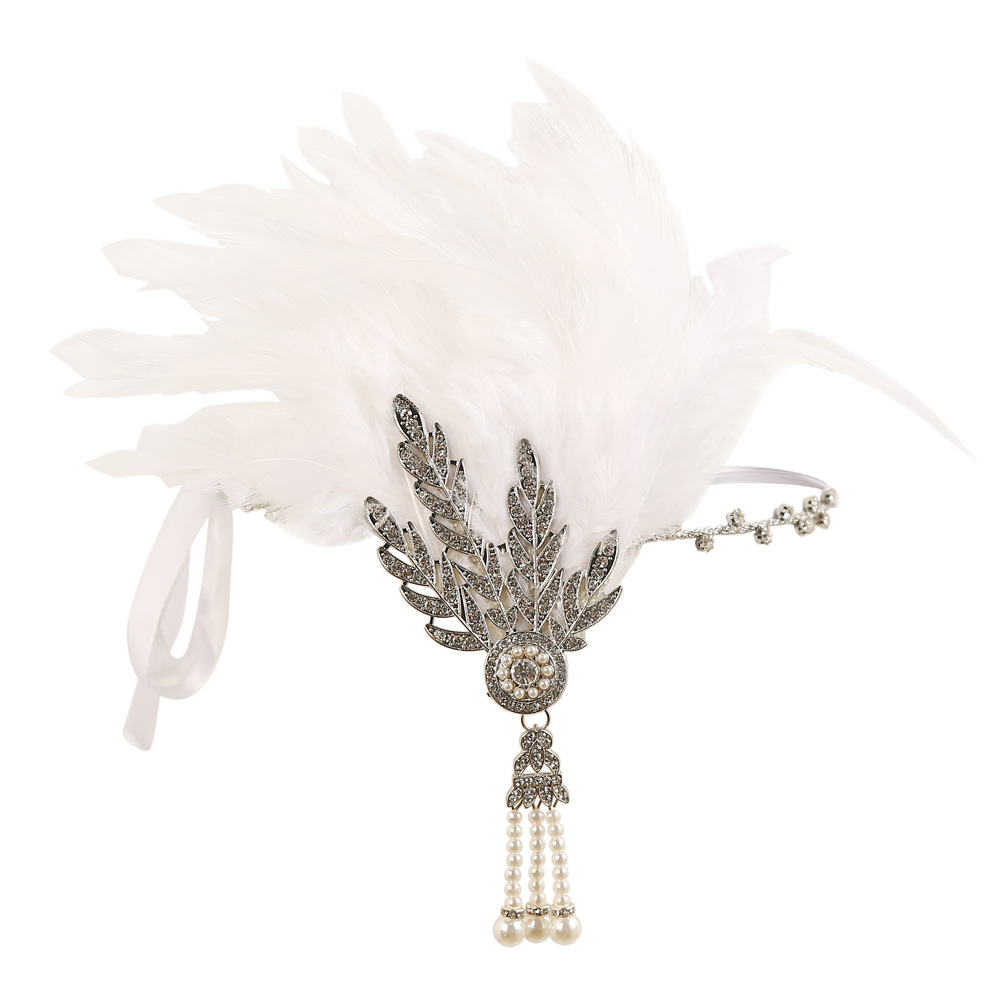 Masquerade Feather Headpiece Vintage Hair Band In European And American Style