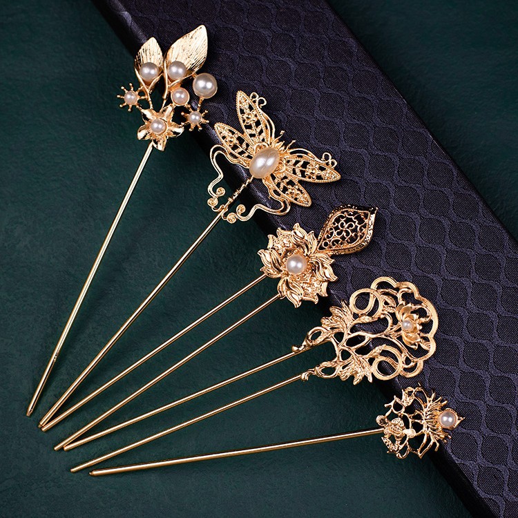 Ancient Style Han Chinese Clothing Handmade Updo Alloy Hairpin