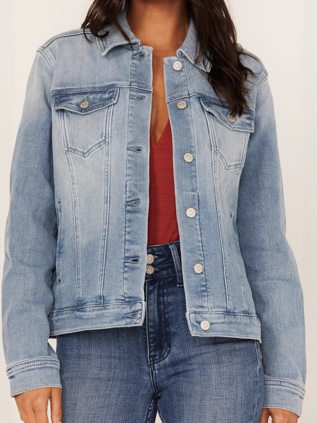 Classic Light Wash Relaxed Denim Jacket