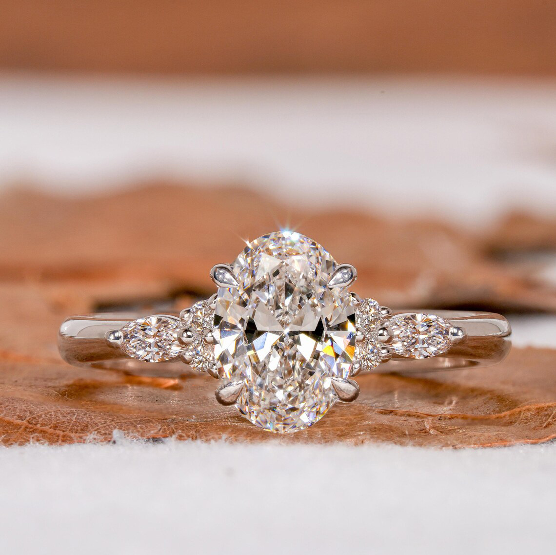 Light Luxury Imitation Moissanite Ring, European And American Fashion Hot-Selling Ins…