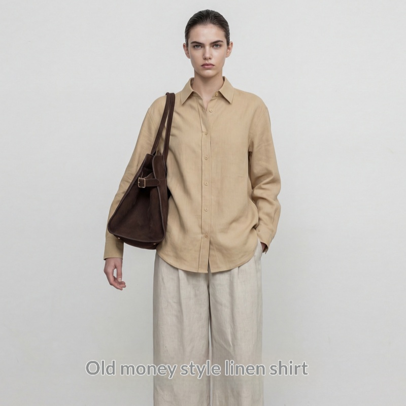 Loose-fitting Breathable Classic Basic Versatile Vintage Shirt