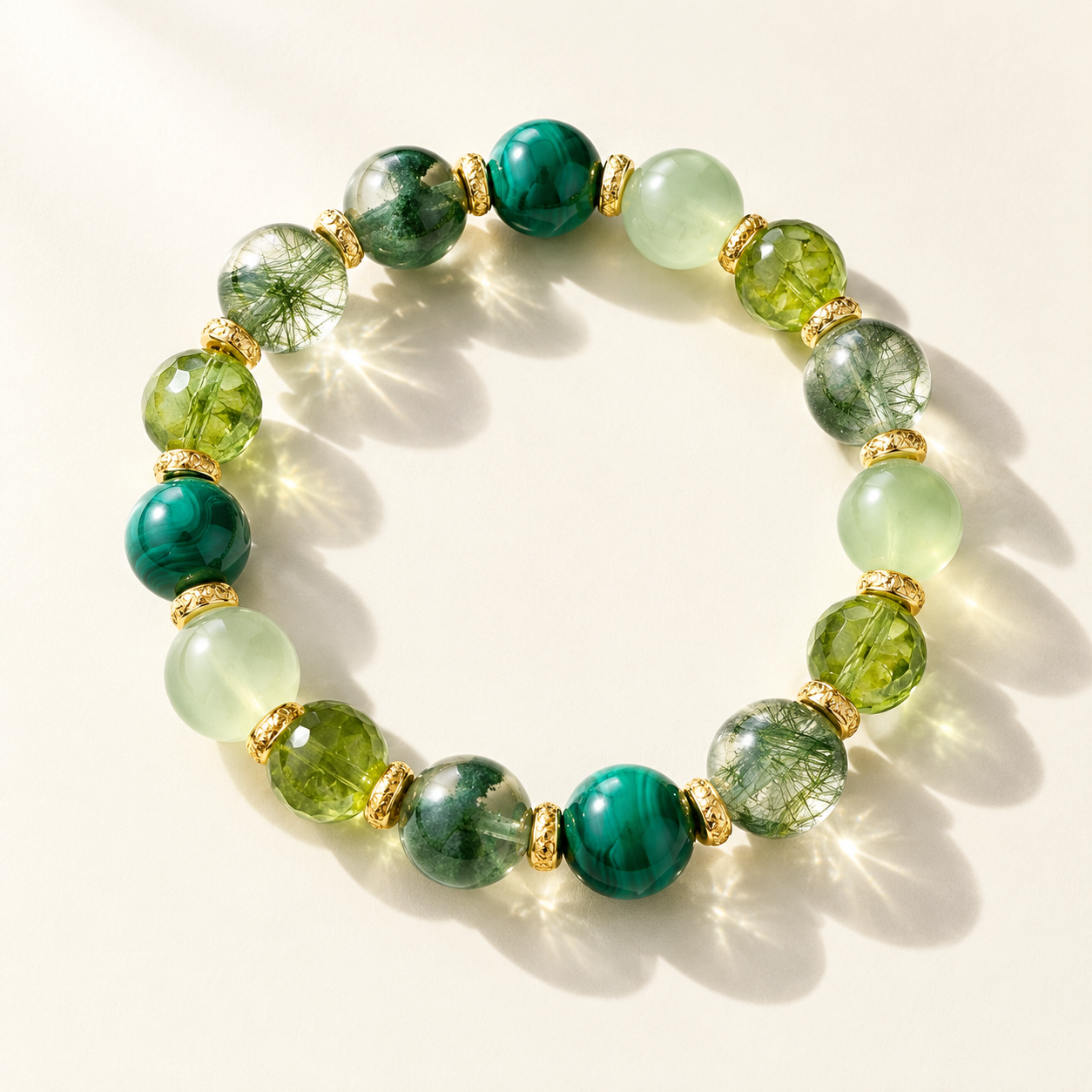 Wood Crystal Bracelet