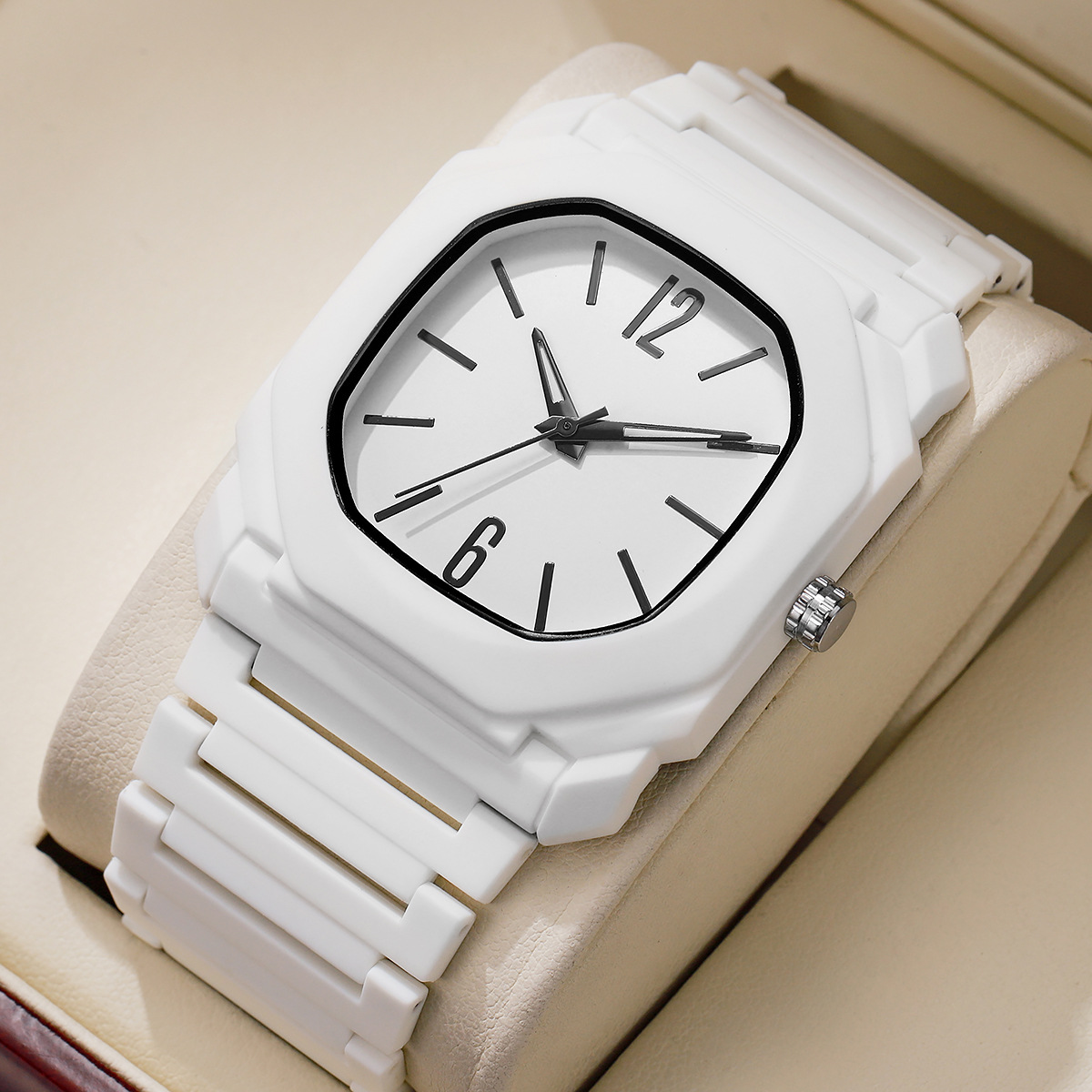 Lightweight Mixed-scale Octagonal Minimalist Quartz Wristwatch