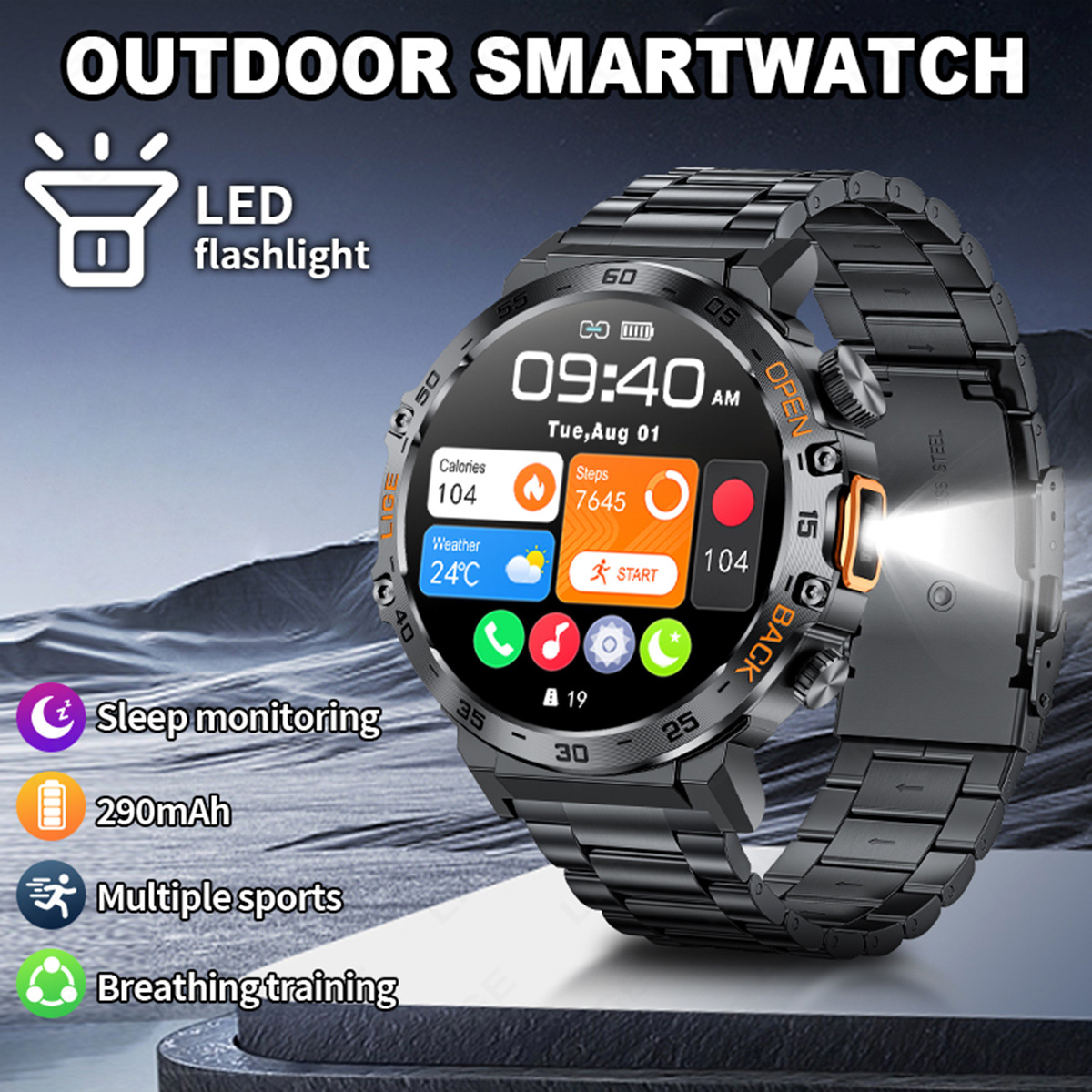 Smartwatch With Heart Rate Blood Pressure Bluetooth Calling And Customization