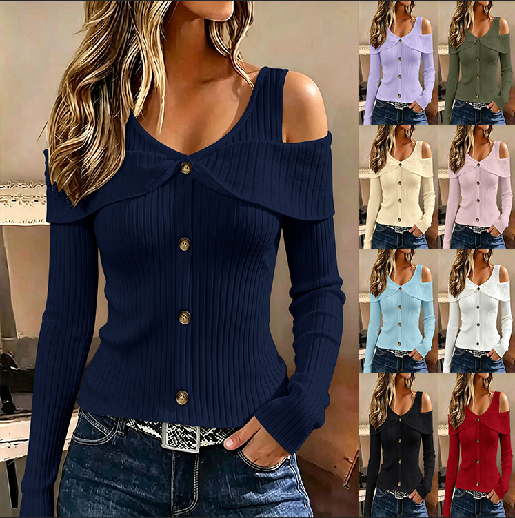European And American Autumn Winter New TUME Slim Fit Solid Color Button Design…
